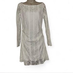 J for Justify Cream Lace Long Sleeve Dress